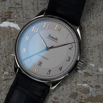 Nederlands horloge: Staudt Prelude Automatic (jong gebruikt), Sieraden, Tassen en Uiterlijk, Horloges | Heren, Staal, Staal, Polshorloge
