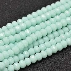 1 x Streng Glaskralen Facet Rondelle Briolette 8x6mm – Pa., Hobby en Vrije tijd, Kralen en Sieraden maken, Ophalen of Verzenden