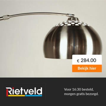 Rietveld-Vloerlampen-Staalgrijs-Staal, Metaal, Verzenden, Nieuw