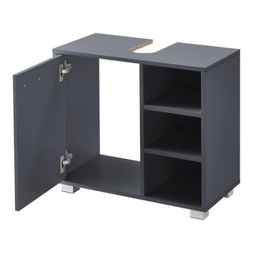 Wastafelonderkast badkamermeubel 55,6x60x31 cm donkergrijs, Huis en Inrichting, Verzenden, Nieuw