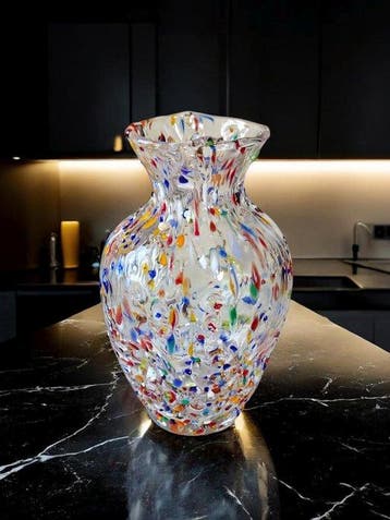 MurArt - Vaas - Glas - Insluitingen Regendecor