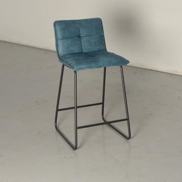 Frontseat barkruk, turquoise, sledeframe, Ophalen of Verzenden, Nieuw