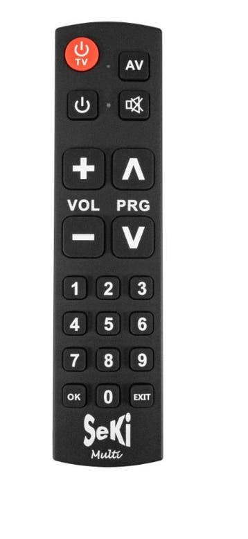 Afstandsbediening Senioren Seki Multi zwart, Audio, Tv en Foto, Ophalen of Verzenden, Nieuw, Origineel