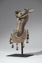 Een bronzen hoofd - Benin - Nigeria (Zonder minimumprijs)