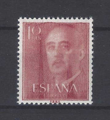 Spanje 1955/1956 - Generaal Franco - variëteit, ongetinte, Postzegels en Munten, Gestempeld