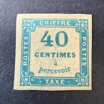 Frankrijk - Belastingzegel Yvert 7 Chiffres Taxes 40c, Gestempeld