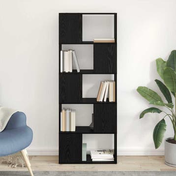 vidaXL Tv-meubelset 60 x 24 x 156 cm Zwart Bewerkt hout, Huis en Inrichting, Minder dan 50 cm, Verzenden, Nieuw, Minder dan 100 cm