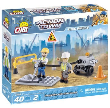 COBI - Action Town 1660 - Wegwerkzaamheden (kinder bouwsets), Kinderen en Baby's, Verzenden, Nieuw
