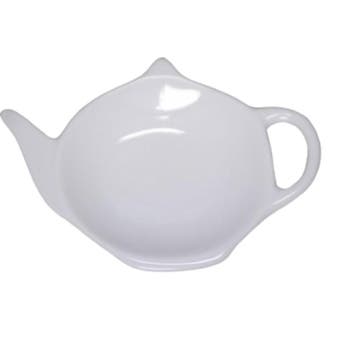 Theezakjeshouder - Theepot 12 cm - Wit, Nieuw