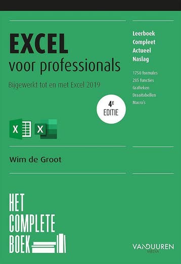 Het complete boek Excel voor professionals, 4e editie / Het, Boeken, Verzenden, Zo goed als nieuw, Wim de Groot