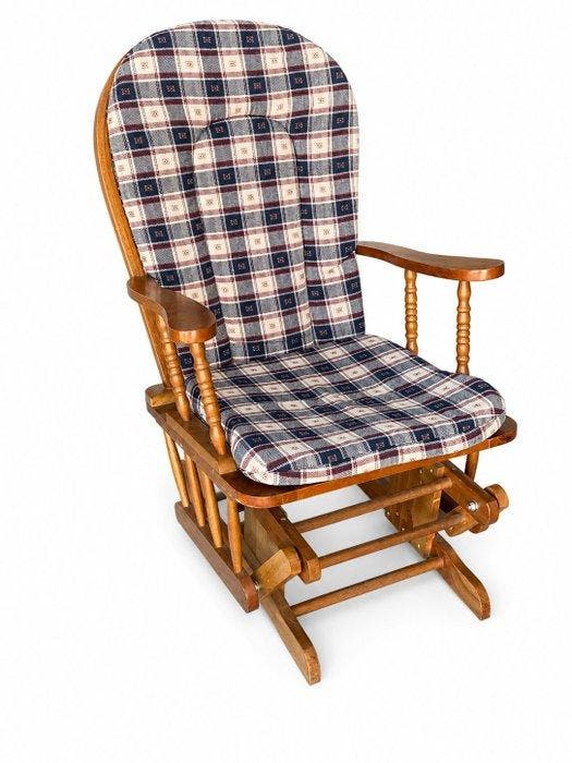 country americano - Schommelstoel - Hout, Textiel, Metaal -, Antiek en Kunst, Curiosa en Brocante