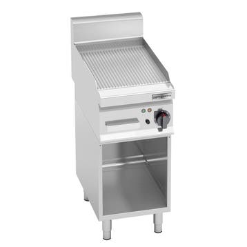 GGM Gastro | Elektrische bakplaat - 4kW - Geribbeld - |, Verzenden, Nieuw, Kop(pen) en/of Schotel(s)