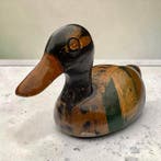 Lokeend - Antique Hand-Carved Wooden Mallard Decoy – Europe, Antiek en Kunst