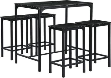 Eettafel - 4 personen - Eetkamer Tafel - Met 4 barkrukken -, Verzenden, Zo goed als nieuw