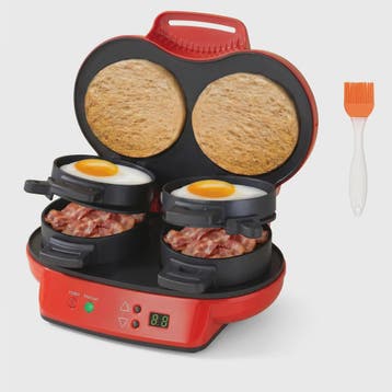 Dubbele Ontbijt Maker: Hamburgers, Broodjes & Muffins - Anti, Verzenden, Nieuw