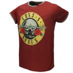 Guns N Roses Logo Ringer T-Shirt Rood, Kleding | Heren, T-shirts, Verzenden, Nieuw
