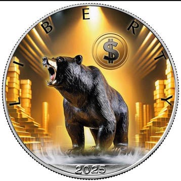 Verenigde Staten. 1 Dollar 2025 Bär - Bitcoin, 1 Oz (.999)