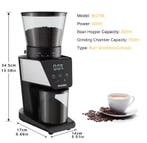 Elektrische Koffiemolen – Burr Grinder 30 Standen LCD, Verzenden, Nieuw