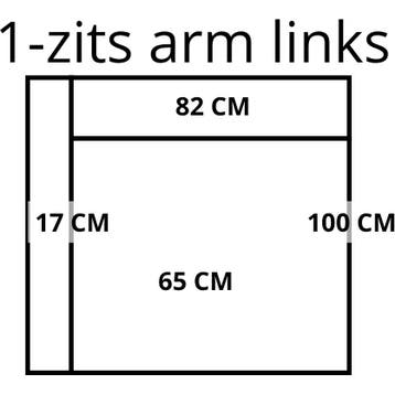 Leren elementenbank Match - element 1 zits (65) arm links, Industrieel, Modern, Scandinavisch, Nieuw, Ophalen of Verzenden, Rechte bank