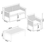 Tuinset Candela 4-delig houtkleurig en beige casa.pro, Verzenden, Nieuw