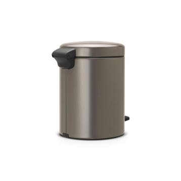 Brabantia pedaalemmer newIcon 5 ltr - platina, Huis en Inrichting, Woonaccessoires | Prullenbakken, Verzenden, Nieuw