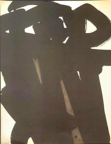 Pierre Soulages (1919-2022), daprès - Gouache