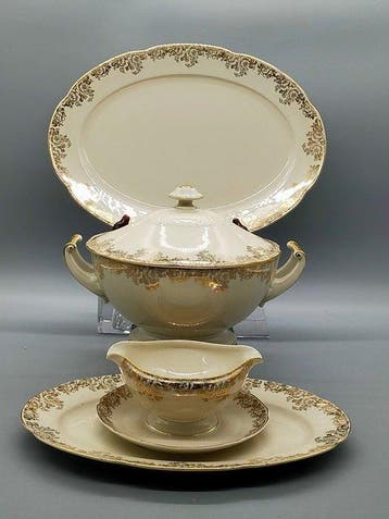 Eetservies - Elegantes Tirschenreuth Porzellan Servierset –