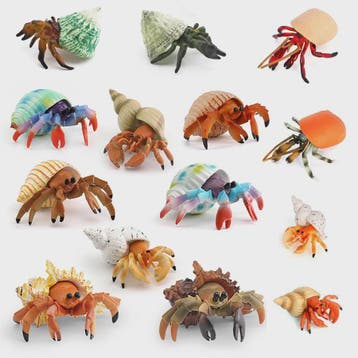 Realistische Heremietkreeft Figuur - Duurzaam PVC Zeedier Sp