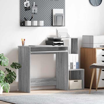 vidaXL Bureau Grijs Sonoma 106 x 41 x 88,5 cm Bewerkt hout, Verzenden, Nieuw