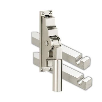 Pomp-espagnolet Bauhaus glans nikkel inclusief 2 stangen, Verzenden, Nieuw