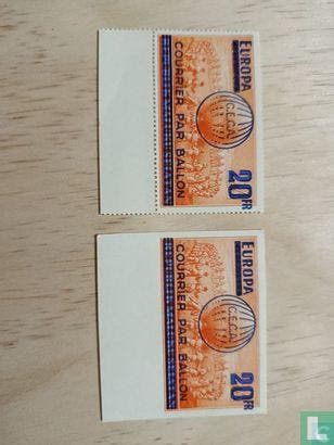 België - Europa CECA, met opdruk COURRIER PAR BALLON -..., Postzegels en Munten, Verzenden, Postfris