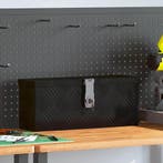 vidaXL Opbergbox 50x15x20,5 cm aluminium zwart, Verzenden, Nieuw