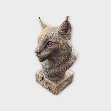 Bust of a Lynx cat statue - home decor lover gift him her ha, Verzenden, Nieuw