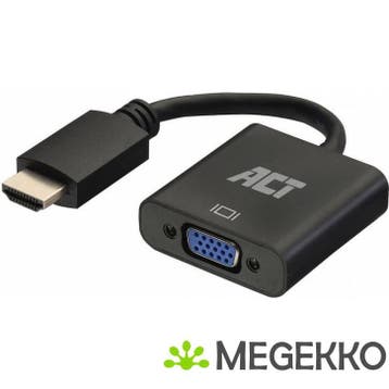 ACT 0,15 meter, HDMI-A male naar VGA female adapter, met, Verzenden, Nieuw
