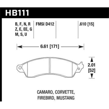 Hawk 94-04 Mustang Cobra / 88-95 Corvette 5.7L / 88-92, Ophalen of Verzenden, Nieuw