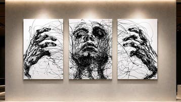 D. Witschkanow -  „Held Between Black CHAOS“ – Triptychon I