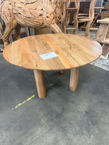 Delvin eettafel 150 cm rond (nieuw, outlet), Nieuw, Overige houtsoorten
