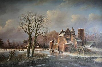 Thomas F. Heesakkers (1946) - Winterlandschap
