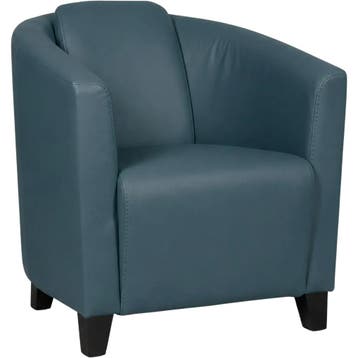 Leren fauteuil Press - Toledo Whale (blauw/grijs) - Poten, Nieuw, Ophalen of Verzenden, Eigentijds, Klassiek, Retro, Romantisch, Vintage