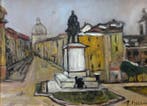 Tita Mozzoni (1894-1986) - Piazza Garibaldi, Brescia, Antiek en Kunst