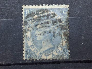 Groot-Brittannië 1867 - 2 shilling milky blue - Stanley, Gestempeld
