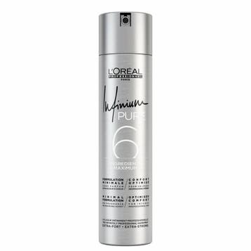 LOreal Infinium Pure 6 Extra Strong Haarspray 300ml, Ophalen of Verzenden, Nieuw, Gel, Wax, Haarlak of Mousse