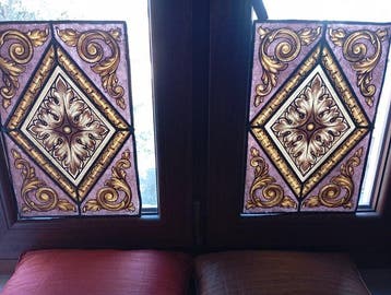 Glas-in-loodraam (2) - 1930-1940, Antiek en Kunst
