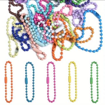 Sleutelringen gekleurd - 20 stuks - bolletjesketting - ba..., Sieraden, Tassen en Uiterlijk, Bedels, Ophalen of Verzenden, Nieuw