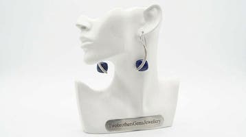 Zilver - Oorbellen - lapis lazuli