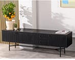 Tv-meubel Ralph 175 cm Marmer - Zwart | BY-OLAF, Ophalen of Verzenden, Nieuw