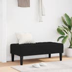 vidaXL Bank met kussen Zwart 113 x 57 x 39 cm Fluweel, Huis en Inrichting, Verzenden, Nieuw, Minder dan 150 cm