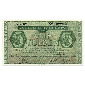 5 Gulden 1944 Zilverbon ZFr, Verzenden