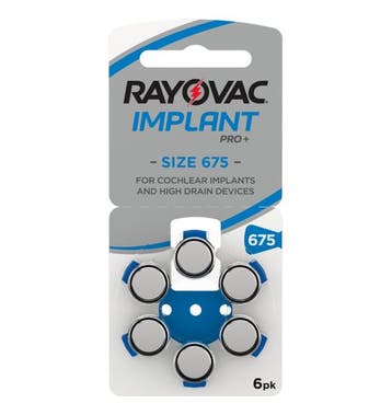 Rayovac Cochlear Implant Pro Plus + 675 BLAUW hoorbatterijen, Ophalen of Verzenden, Nieuw