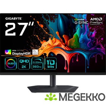 Gigabyte MO27Q3 27  Quad HD 360Hz QD-OLED Gaming monitor, Computers en Software, Verzenden, Nieuw, Gigabyte